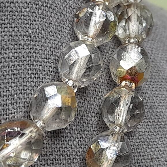 Vintage AB Glass Bead Necklace 30\